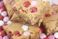 Chewy Brown Sugar M and M Blondies