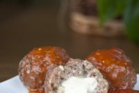 Oozy Mozzarella-Filled Italian Meatballs