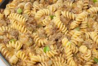 Cheesy Sloppy Joe Pasta Bake