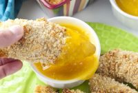 Tropical Crusted Chicken Tenders with Golden Mango Honey Dip