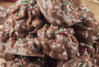 Effortless Crock Pot Triple Chocolate Peanut Clusters