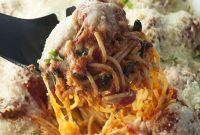 Hearty Baked Spaghetti and Meatballs