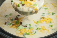 Ultimate Slow Cooker Loaded Bacon Potato Soup