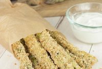 Crispy Parmesan Asparagus Fries with Zesty Lemon Dip