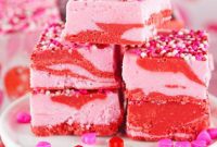 Sweetheart Layered Strawberry Fudge