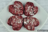 Crimson Crinkle Velvet Cookies