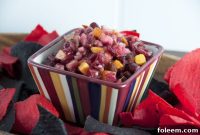 Tropical Mango, Pineapple and Cranberry Salsa