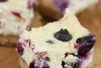 Zesty Lemon Blueberry Cheesecake Squares