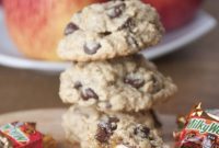 Decadent Milky Way Stuffed Peanut Butter Oatmeal Chocolate Chip Cookies