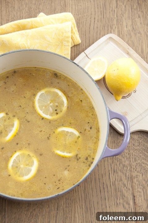 Easy and healthy Lemon Chicken Quinoa Soup recipe for a light lunch or dinner.