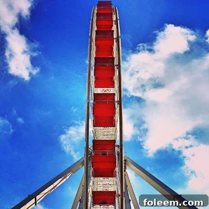 Ferris Wheel in Chicago at the Navy Pier, a must-visit attraction for tourists.