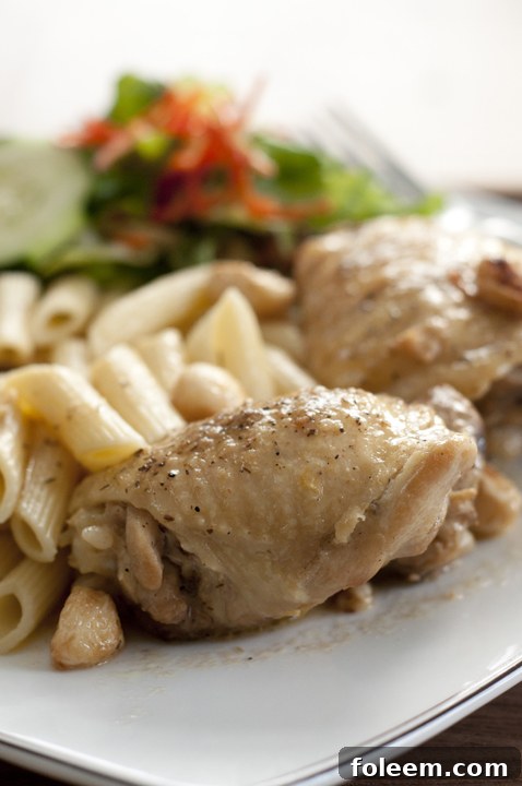 Rustic Chicken with Garlic Gravy Recipe: Succulent chicken in a rich, buttery, garlic-infused gravy.