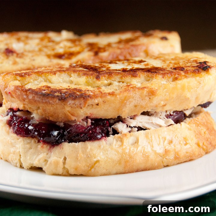 Leftover Turkey and Cranberry Monte Cristo Sandwich {Wishes & Dishes}