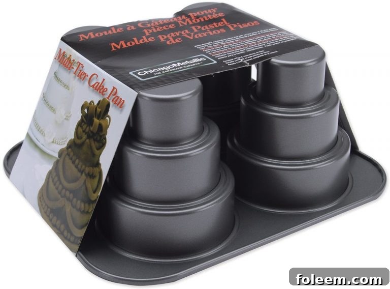 Multi Tier Mini Cake Pan, for baking adorable individual tiered cakes.