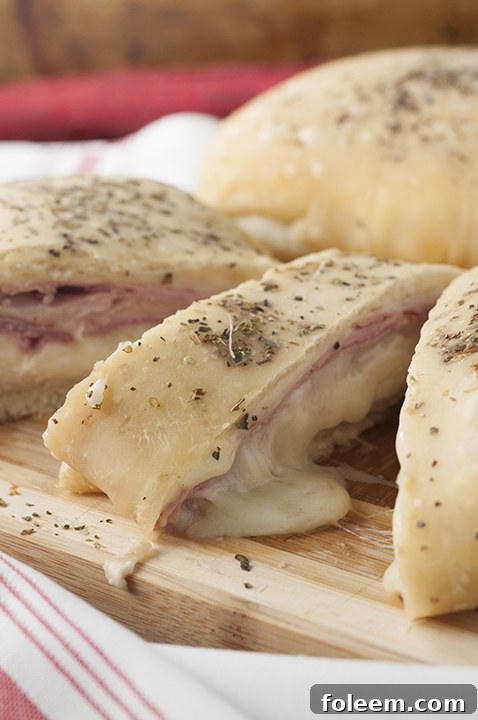 Ham and Cheese Stromboli {Wishes & Dishes}