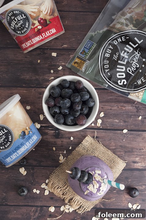 Embrace the mission: For every serving of hot cereal purchased from The Soulfull Project, a serving is donated to a local food bank, combating hunger.