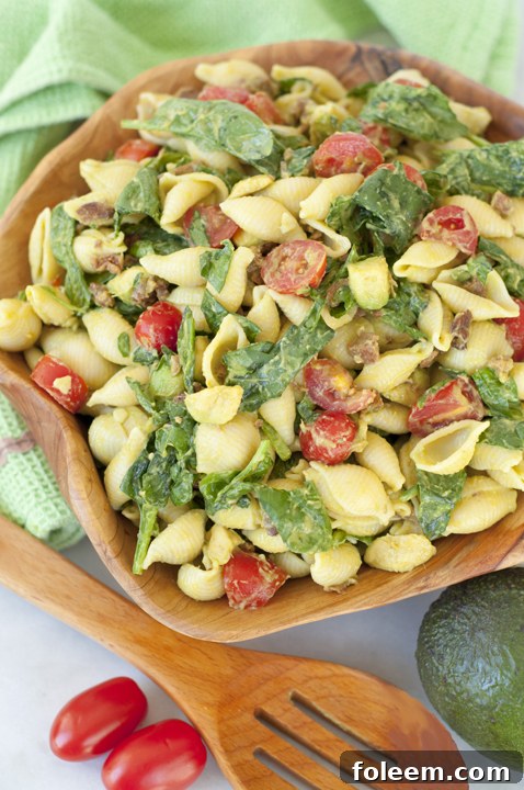 Avocado BLT Pasta Salad {Wishes & Dishes}