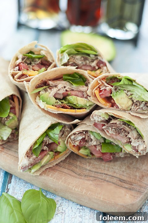 Delicious 15 Minute Avocado Caprese Chicken Wraps, perfect for a healthy and quick lunch or dinner option.
