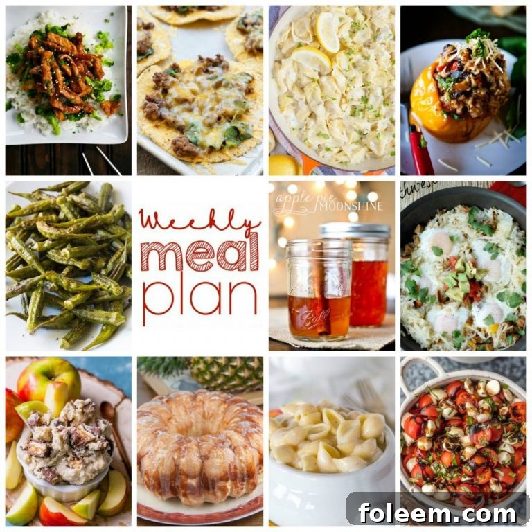 Weekly Meal Plan {Week 113} – 10 great bloggers bringing you a full week of recipes including dinner, sides dishes, and desserts!