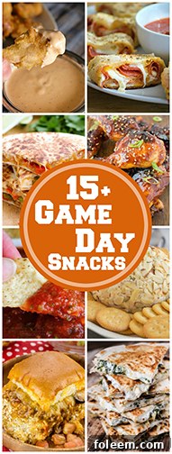 15+ Perfect Game Day Snacks for your next football party! It's all about the yummy, cheesy appetizers when watching the game!