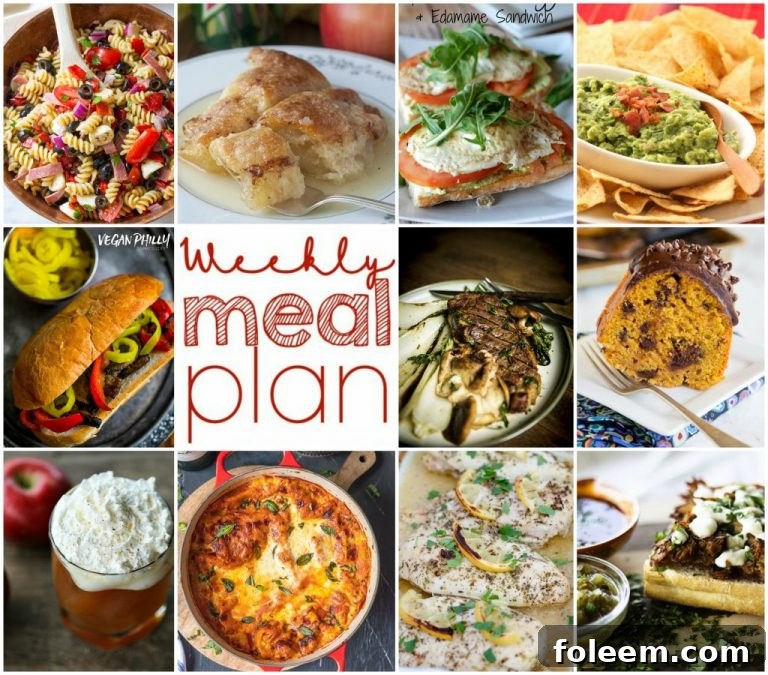 Weekly Meal Plan {Week 119} - A collection of comforting fall recipes for dinner, side dishes, and desserts from 10 talented food bloggers.