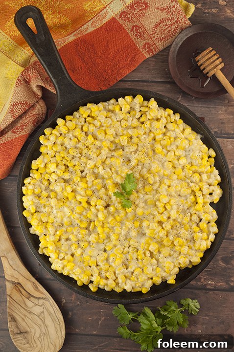Rich and creamy Honey Butter Skillet Corn, a must-try recipe for your next meal