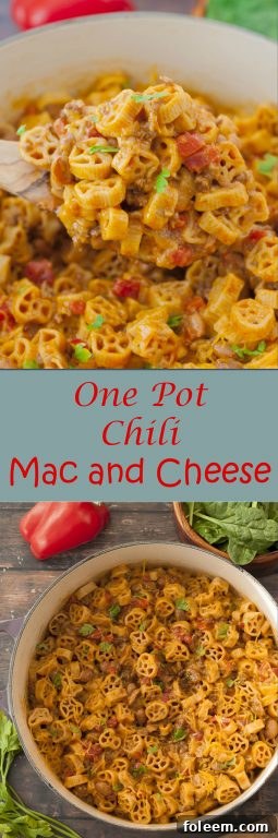 Easy One Pot Chili Mac and Cheese combines two of my favorite foods: mac 'n cheese and chili. You get the best of both worlds with this hearty dinner with gooey cheese that takes less than a half hour to make! The whole family will love this!