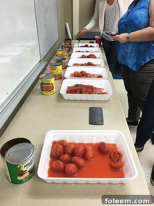 Tuttorosso Tomato product quality comparison, featuring fresh tomatoes and canned products.