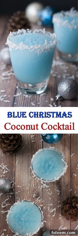 Blue Christmas Coconut Cocktail recipe is the best boozy alcoholic Christmas drink and is sure to put a smile on everyone's faces! This is perfect for serving at a party and you can make a huge batch of it.