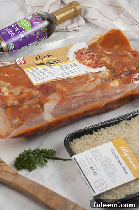 Wegmans Chicken Cacciatore meal, featuring oven or slow cooker preparation options for ultimate convenience.