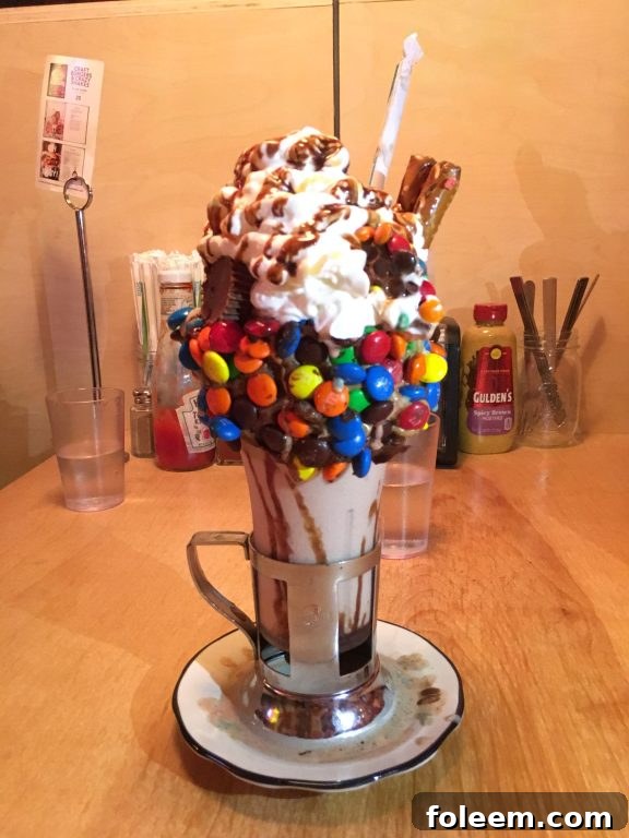 Black Tap Beer, Burger, and Milkshakes in Soho, New York City, famous for its 'Crazyshakes'.