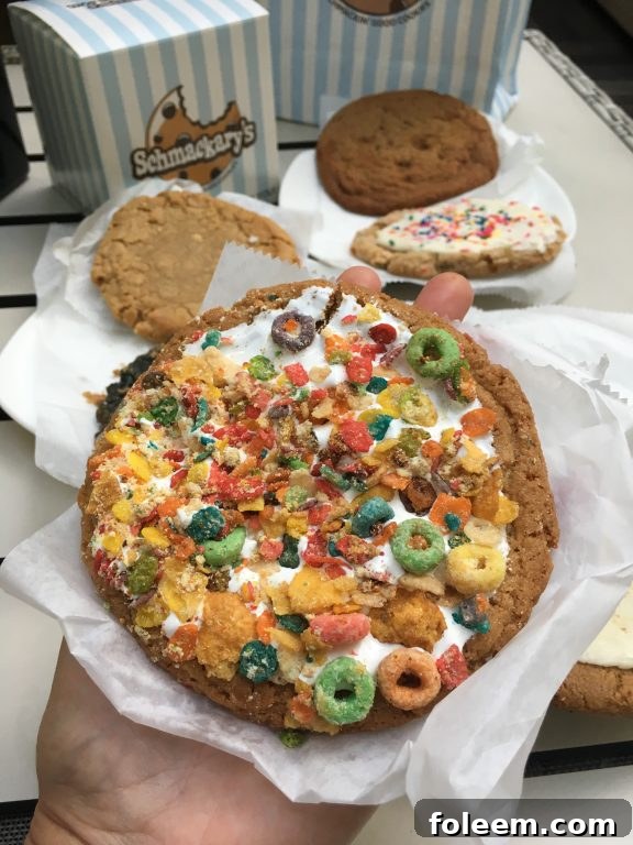 Schmackary's Bakery Specialty Cookies NYC, offering a fun variety of unique cookie flavors.