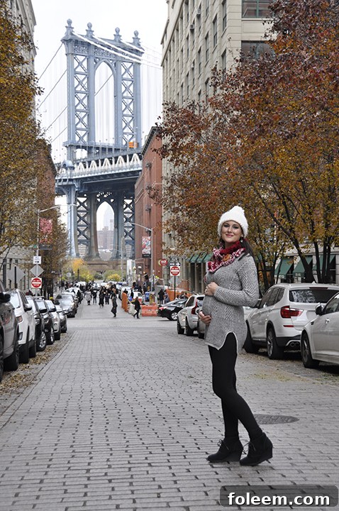 Photo after walking across the Brooklyn Bridge, exploring the scenic DUMBO neighborhood in Brooklyn.