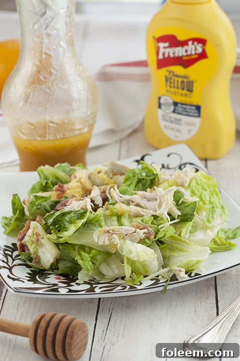 Easy Honey Mustard Salad Dressing recipe great for any salad!