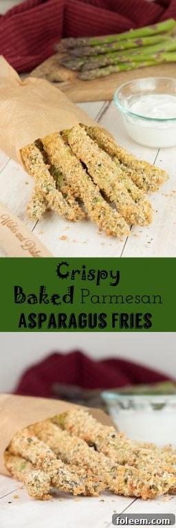 Crispy Baked Parmesan Asparagus Fries with Creamy Lemon Dipping Sauce is a great recipe for a summer BBQ, summer side dish idea, healthy snack, or a picnic - no need for a deep fryer with this recipe!