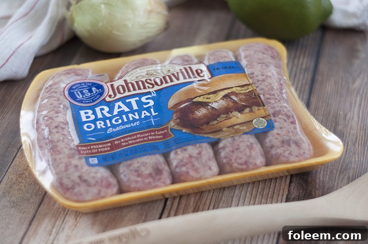 Johnsonville Original Brats, ideal for grilling summer meals.