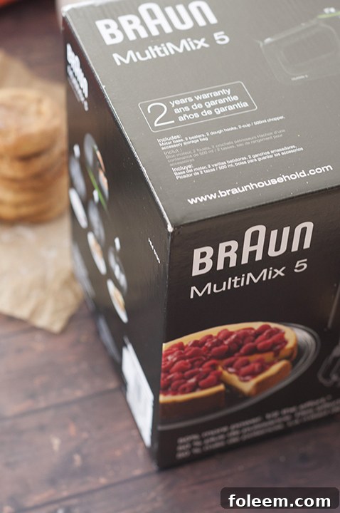 Another shot of the Braun MultiMix 5 hand mixer mixing ingredients for Pumpkin Snickerdoodles.