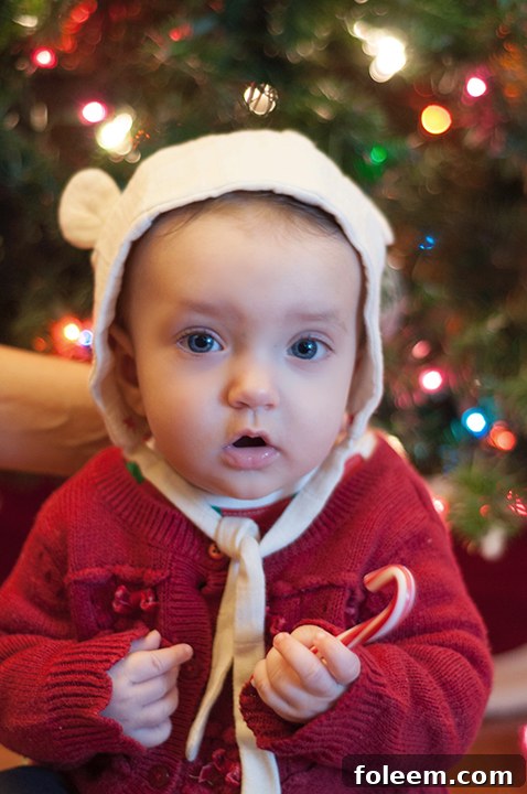 Baby Eliza's very first Christmas.