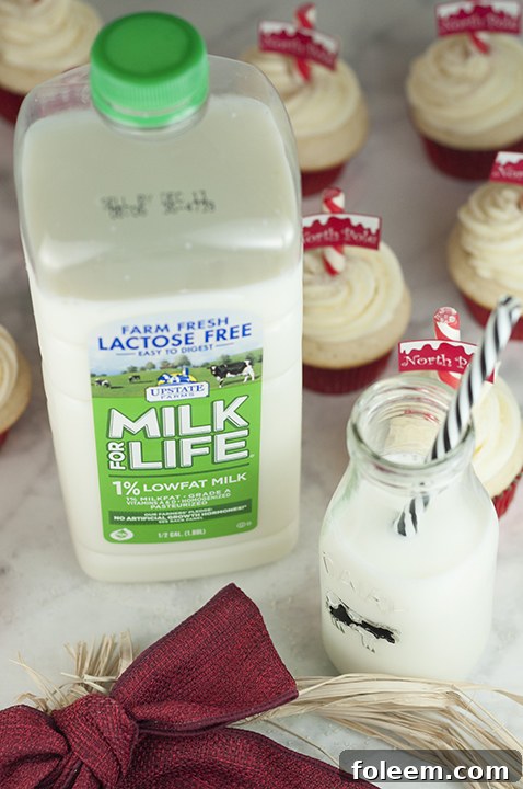 Brand new Upstate Farms Milk for Life Lactose Free Milk carton, emphasizing its freshness and local sourcing.