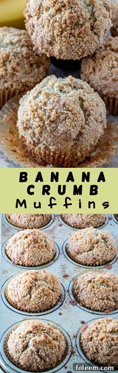 A single perfect banana crumb muffin, showcasing its golden crumb topping and soft interior on a white plate.