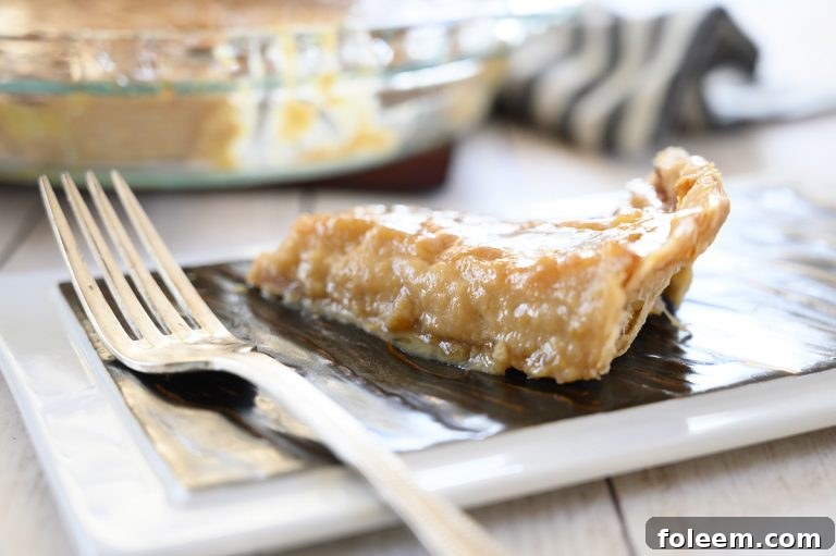 Slice of Salted Honey Pie with a scoop of whipped cream and an extra drizzle of honey, ready to be enjoyed