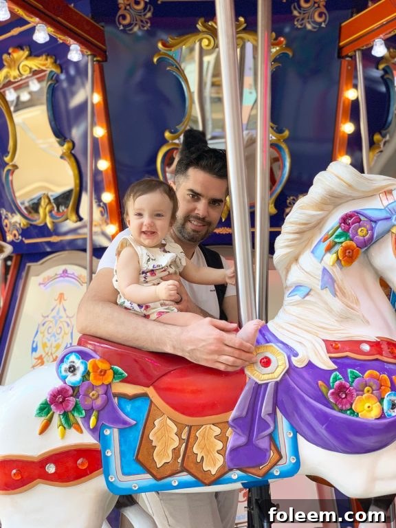 Boardwalk carousel on board Royal Caribbean Symphony of the Seas cruise. 
