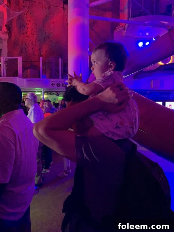 Aqua show on board Royal Caribbean Symphony of the Seas cruise. 