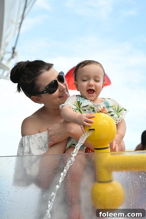 Baby Splash zone pool on board Royal Caribbean Symphony of the Seas caribbean cruise. 