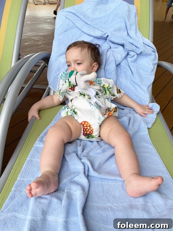 Naps at the pool on board Royal Caribbean Symphony of the Seas caribbean cruise. 
