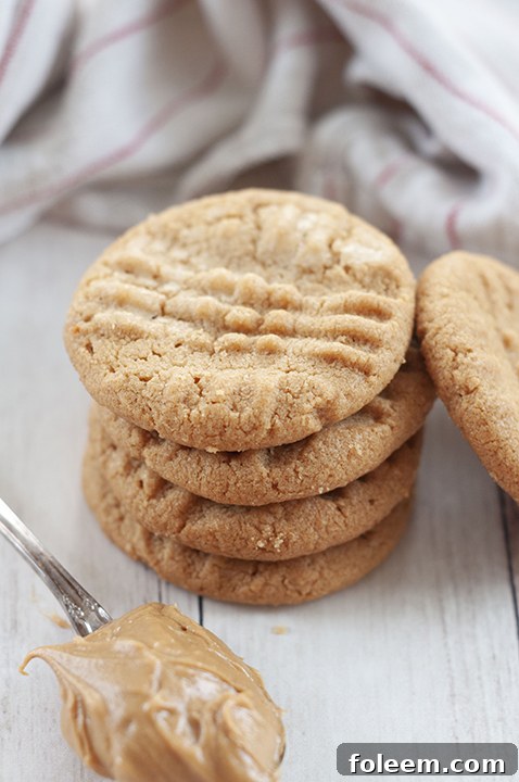 Classic Three Ingredient Peanut Butter Cookies, perfect for any occasion and naturally gluten-free