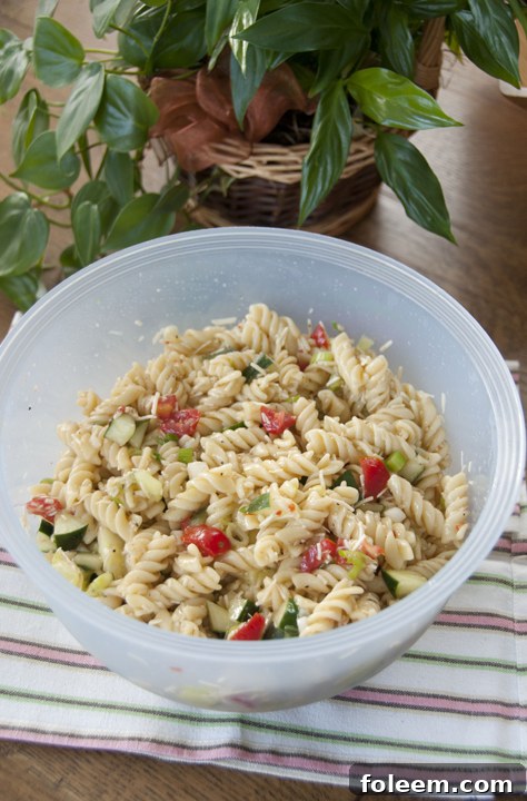 An easy, yet very delicious pasta salad is the perfect side dish for any BBQ, picnic, pot luck, or cook out.