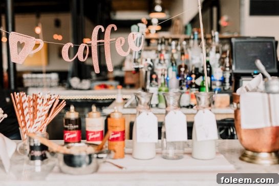 Tips for Setting up a Coffee Bar for your Party! Invite a few friends over and host a casual coffee bar party right at home or set it up for a large party!