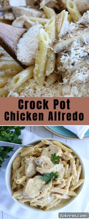 Crock Pot Chicken Alfredo is an easy crock pot recipe and Italian pasta recipe with a homemade sauce that really shines! Classic comfort food that tastes like restaurant quality, but better!