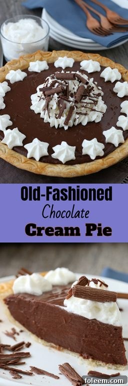A striking vertical shot of a perfectly prepared homemade chocolate pie, showcasing its rich layers and inviting texture, ready to be served. A visual representation of a dessert dream.